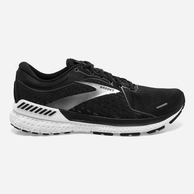 Brooks Men's Adrenaline Gts 21 Walking Shoes Singapore - Black Pearl/White (16948-STHM)